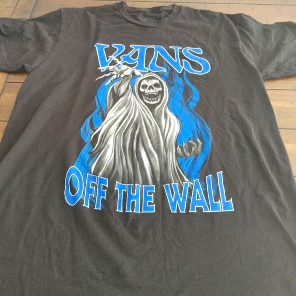 Vans Off the Wall Grim Reaper with Blue Flames